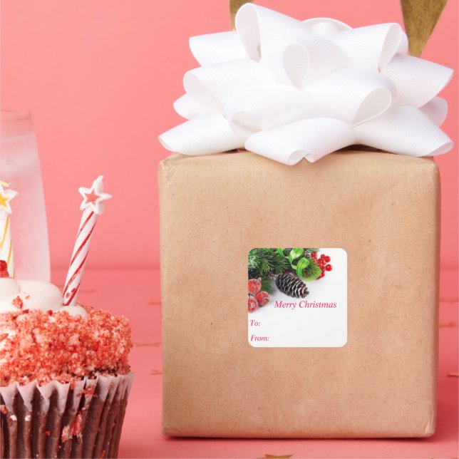 Stickers Joyeux pin de Noël (Fête)