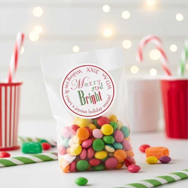 Stickers Joyeux Rouge et Vert personnalisés et Sti (Créateur téléchargé)