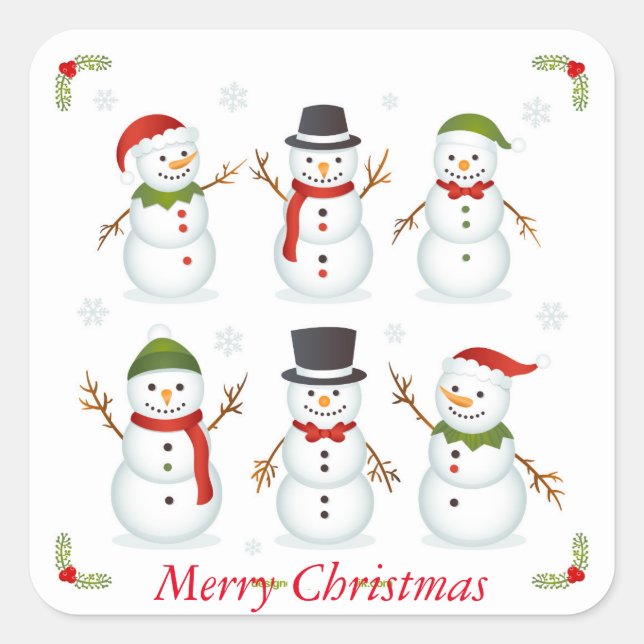 Stickers Joyeux Snowmen (Devant)
