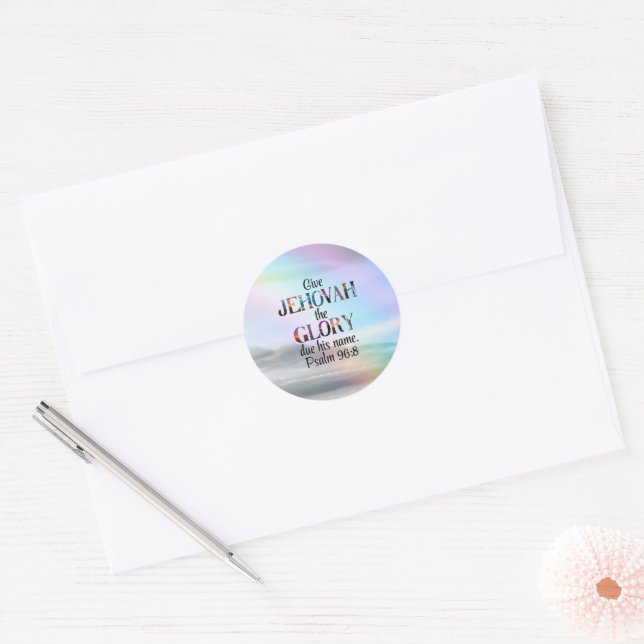 Stickers JW 2025 Year Text! Psaume 96:8 (Enveloppe)