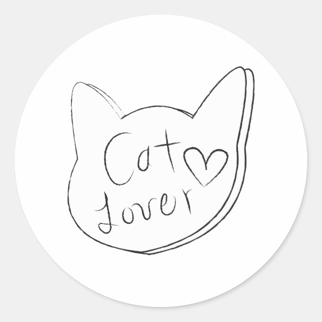 Stickers Katzenliebhaber (Vorderseite)