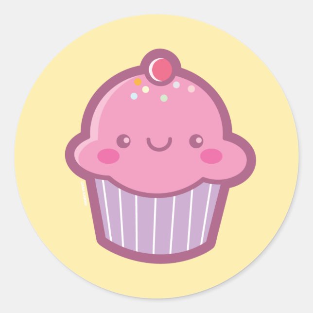 Stickers Kawaii Cupcake (Devant)