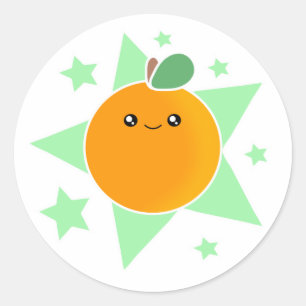 Stickers Kawaii Orange Burst