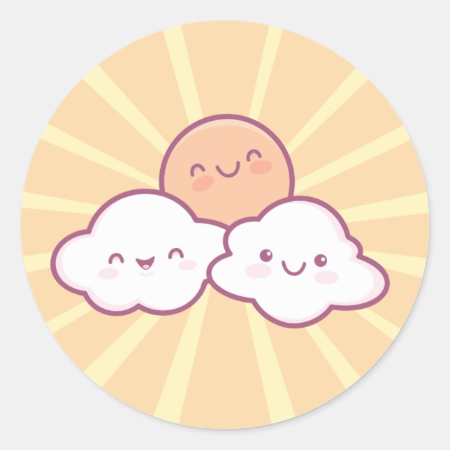 Stickers Kawaii Sunshine (Devant)