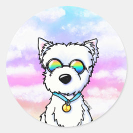Stickers KiniArt pour chien Westie Peace