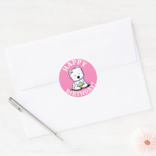 Stickers KiniArt Westie ANNIVERSAIRE