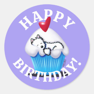 Stickers KiniArt Westie ANNIVERSAIRE