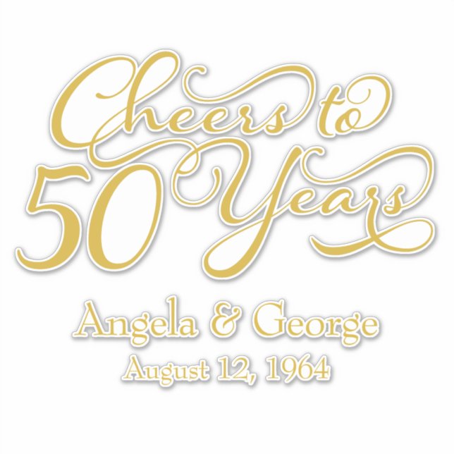 Stickers Kiss-Cut pour 50 ans (Devant)