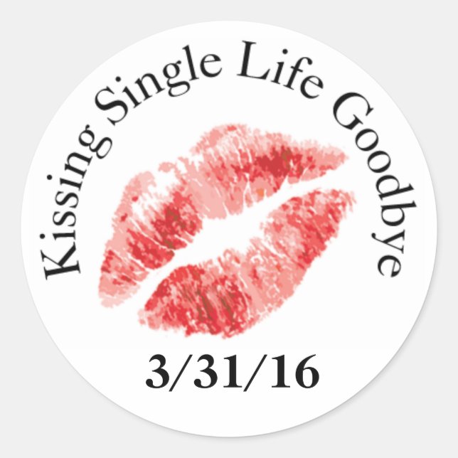 Stickers Kiss Single Life Goodbye (Devant)