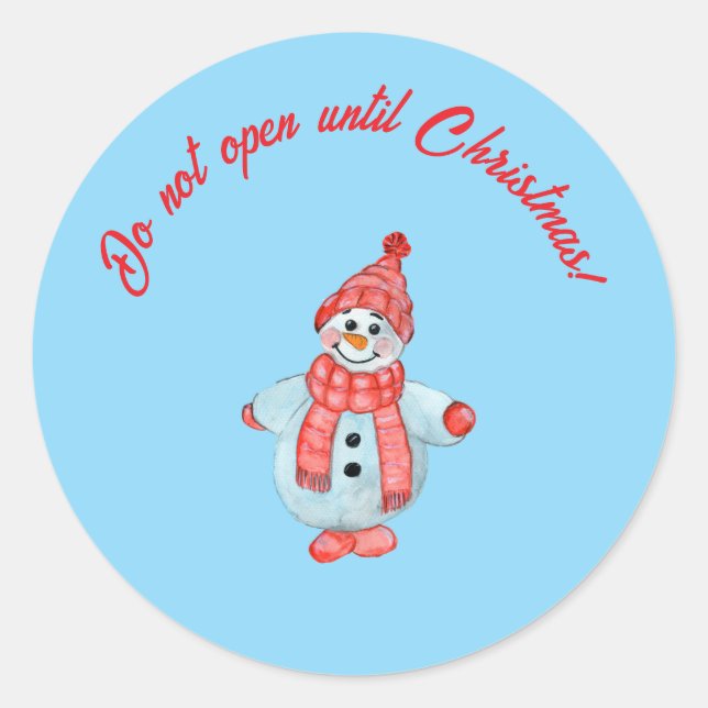 Stickers & Labels von einem Schneemann (Vorderseite)