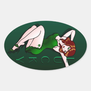 Stickers Lady Luck Sticker Lucky Charm Pin-up