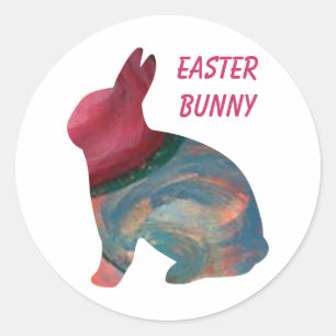 Stickers lapin d'art Abstrait de Pâques par Janz