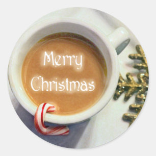 Stickers Latte café de Noël Joyeux