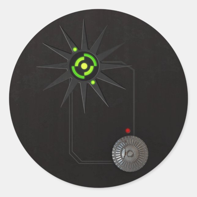 Stickers LED Cyberpunk rond (Devant)