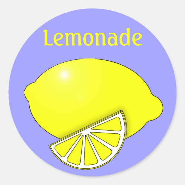 Stickers Lemonade avec citron et coin (Devant)