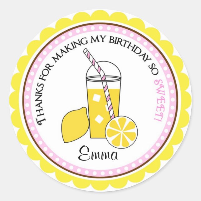 Stickers Lemonade personnalisés (Devant)