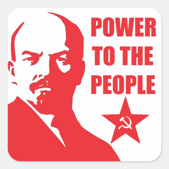 Stickers Lénine "Pouvoir au Peuple" (Devant)