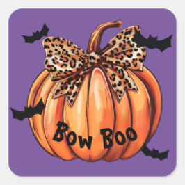 Stickers Lepard imprimé Bow citrouille Halloween p