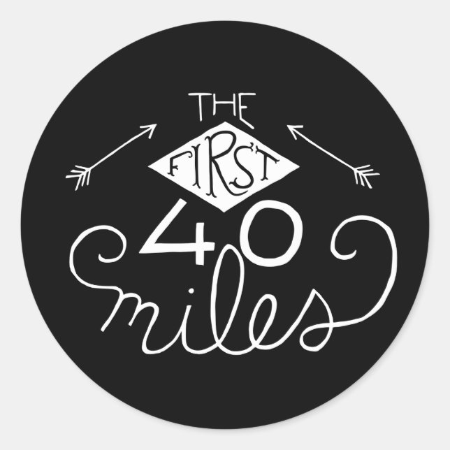 Stickers - Les 40 Premiers Miles (Noirs) (Devant)