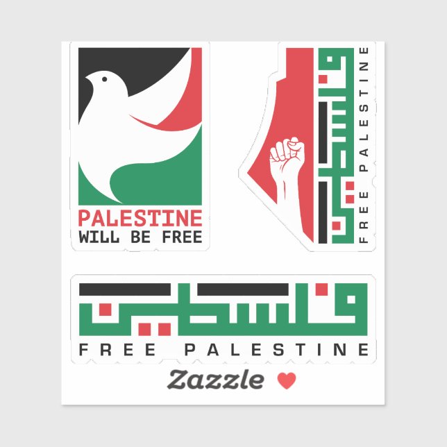 Stickers Liberté palestinienne de Palestine libre  (Feuille)