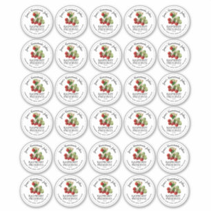 Stickers Lid Mason Jar Trente Jelly de framboise 2