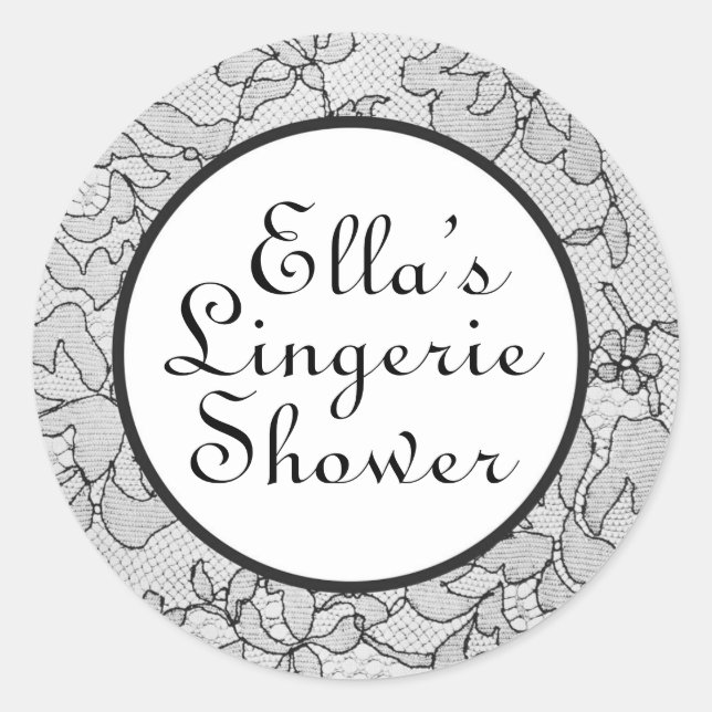 Stickers Lingerie en dentelle noire (Devant)