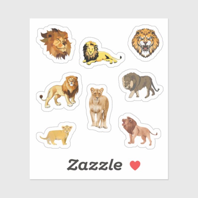 Stickers Lion (Feuille)