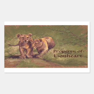 Stickers Lion Cubs Art Plaque