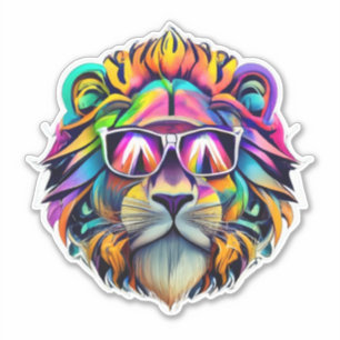 Stickers Lion lâcher la beauté sauvage