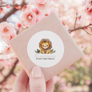 Stickers Lion Wild One Birthday
