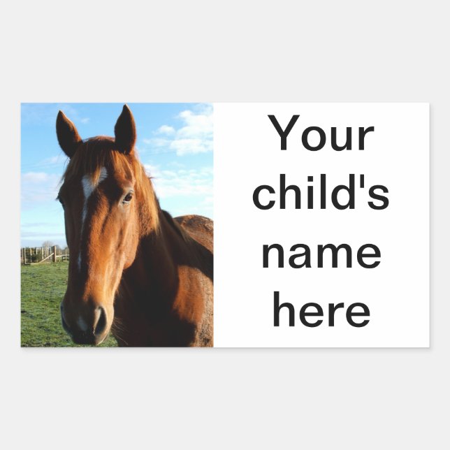Stickers Livre scolaire Cheval Pony (Devant)
