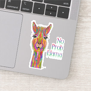 Stickers Llama Vinyl mignonne et colorée