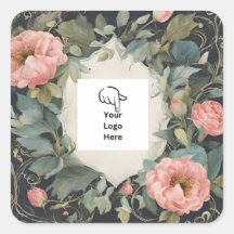 Stickers logo floral sur mesure