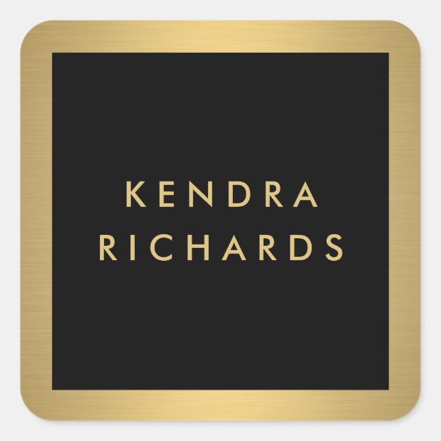 Stickers Logo Glam Gold Name (Devant)