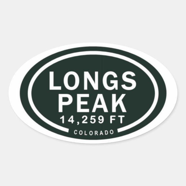 Stickers Longs Peak 14,259 FT CO Mountain (Devant)