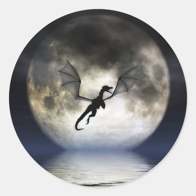 Stickers Lune dragon (Devant)