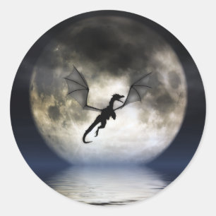 Stickers Lune dragon