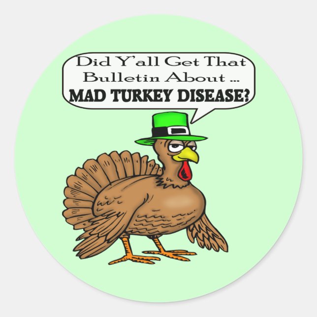 Stickers - Mad Turkey Disease (Vorderseite)