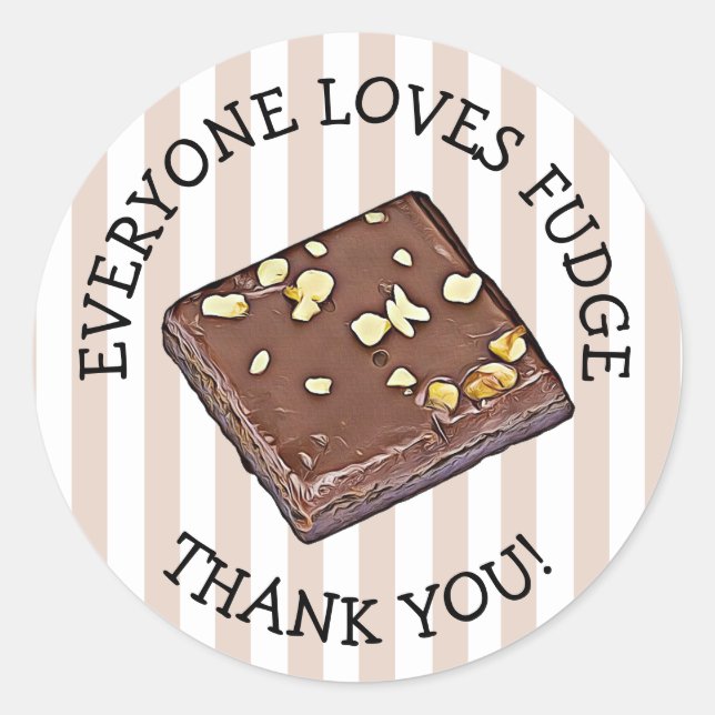 Stickers Magasin de bonbons Merci Fudge (Devant)