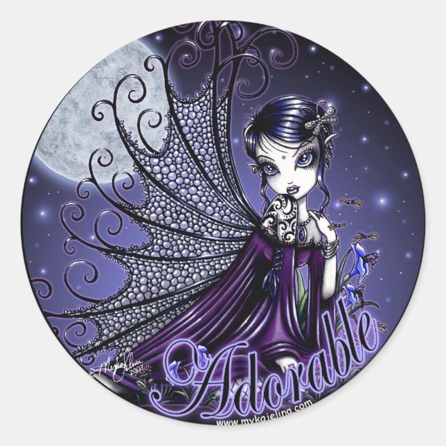 Stickers "Maggy" Lune gothique victorienne Fée lég (Devant)