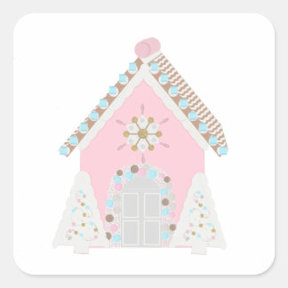 stickers maison en pain d'épices rose