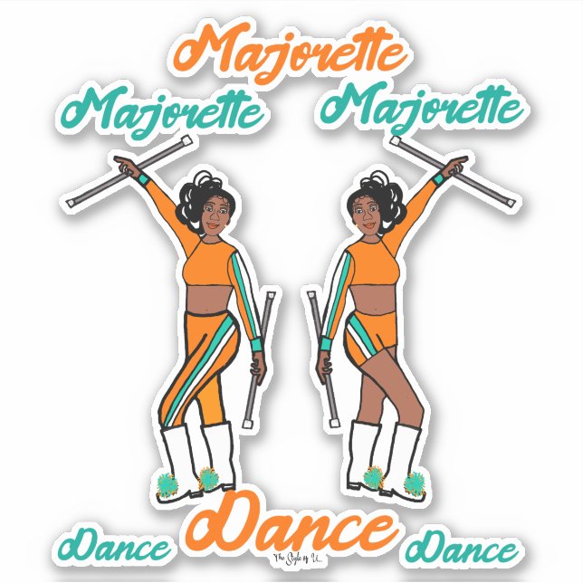 Stickers Majorette (Aqua Orange 2) (Devant)