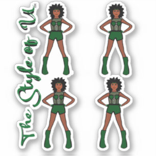 Stickers Majorette / Danseuse À feuillage persista