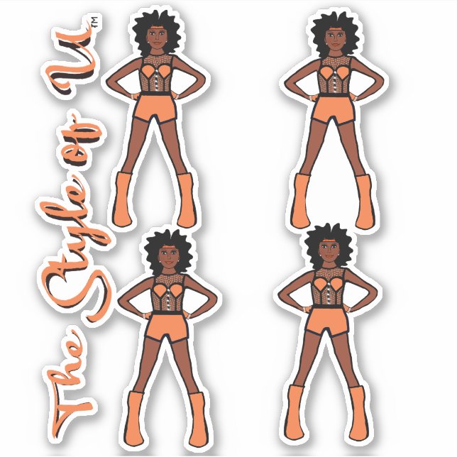 Stickers Majorette / Danseuse Apricot 2 (Devant)