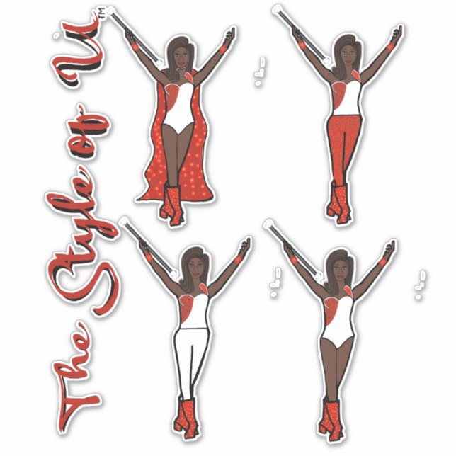 Stickers Majorette Sparkle (Feu) (Devant)