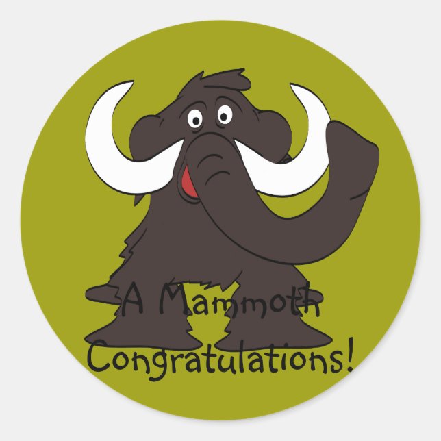 Stickers mammouth laineux (Devant)