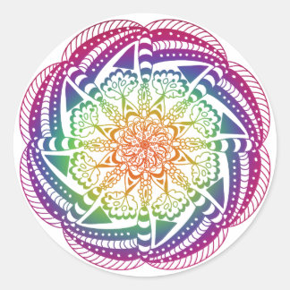Stickers Mandala colorés.