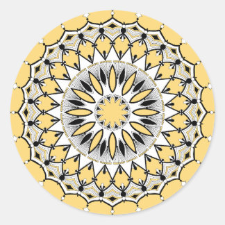 Stickers Mandala Jaune (Design 1)