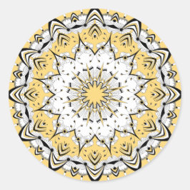 Stickers Mandala Jaune (Design 3)