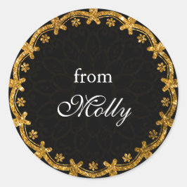 Stickers Mandala minimalistes Black & Gold Circle